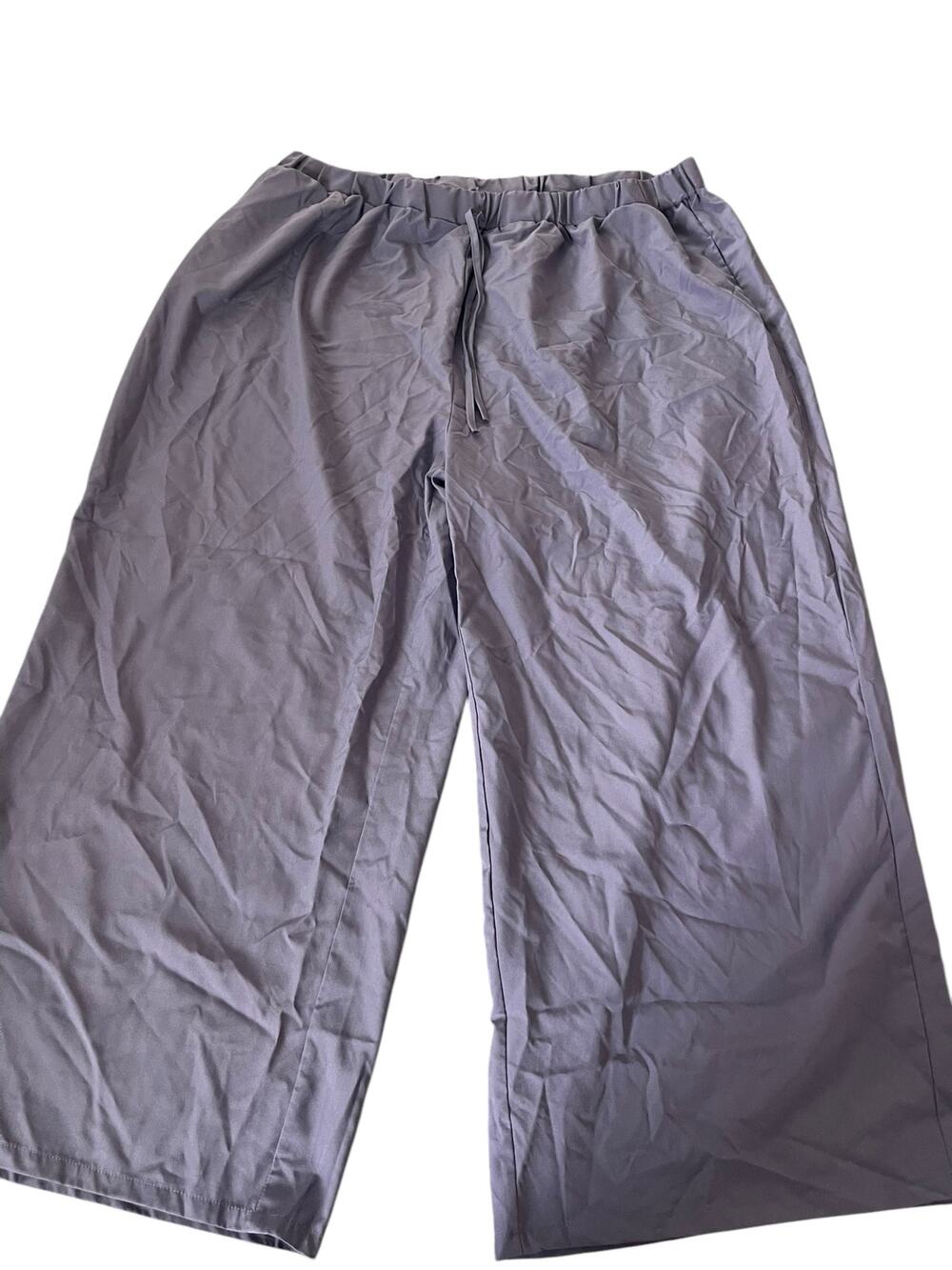 Unbranded Flowy Loose Fit Wide Leg Pull-On Cropped Crop Pants Women's